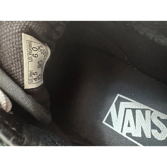 Vans Old Skool Stacked Shiny Black Leather Platform Sneaker Y2K Grunge W Size 6 - Picture 7 of 7